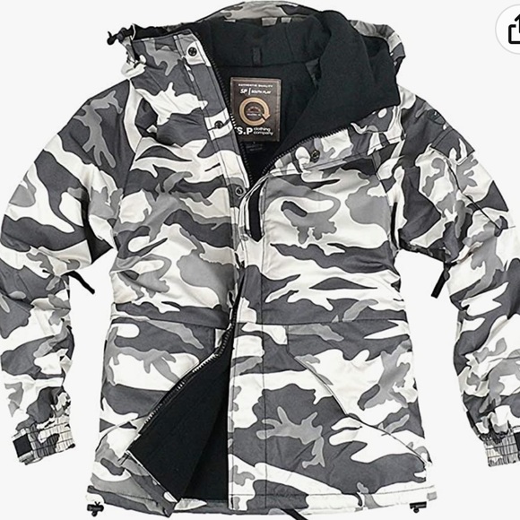 Men’s Southplay Military Clothing Camo Hooded Waterproof Snowboard/Ski Jacket- S - Picture 1 of 11